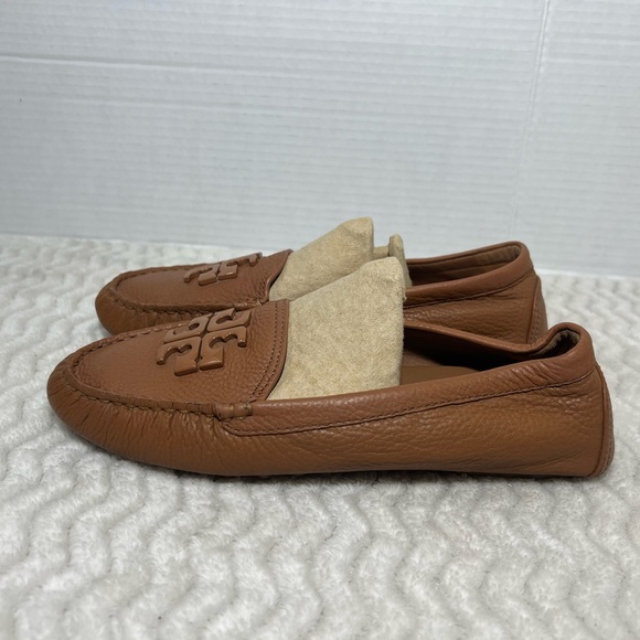 Tory Burch Lowell 2 Womens Size 6.5M Brown Leather Slip On Loafers Driving Shoes - Picture 4 of 13